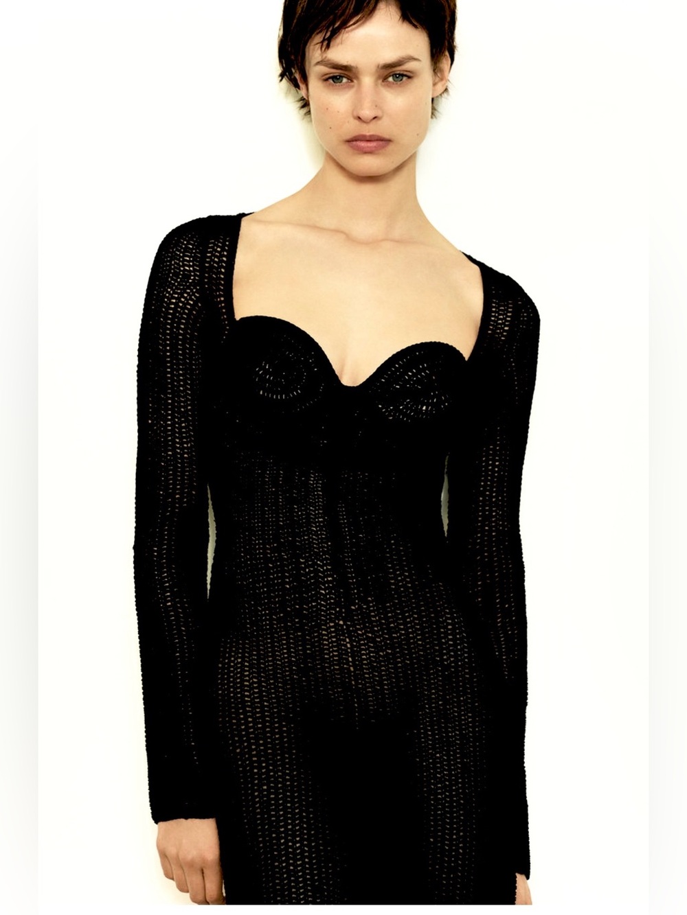 Magda Butrym
Semi-Sheer Knit Dress FR 38